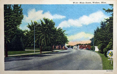 Main Street, Walker Minnesota, 1952