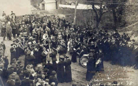 Watertown Ladies Band at the opening of the Luce Line Railroad, Watertown Minnesota, 1915