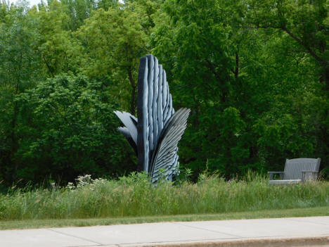 Sculpture along the Crow River, Watertown Minnesota, 2020