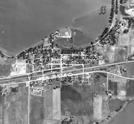 Aerial view, Waverly Minnesota, 1957