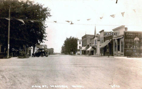 Main Street, Waverly Minnesota, 1920's