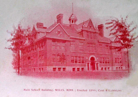 Main School Building, Wells Minnesota, 1905