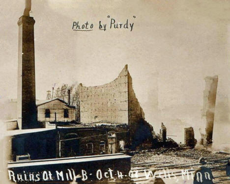 Ruins of Mill B, Wells Minnesota, 1908