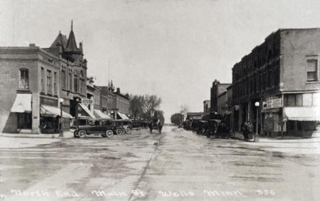 North end of Main Street, Wells Minnesota, 1932
