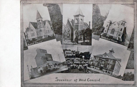 Multiple scenes, West Concord Minnesota, 1908