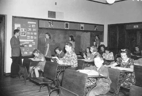 School classroom, Westport Minnesota, 1940's