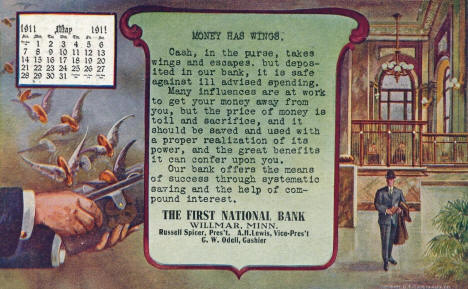 First National Bank, Willmar Minnesota, 1911