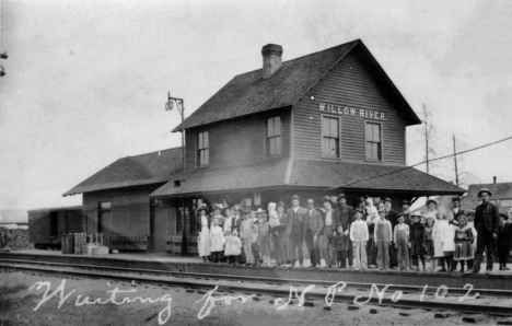 Northern Pacific Railroad Depot, Willow River Minnesota, 1910's