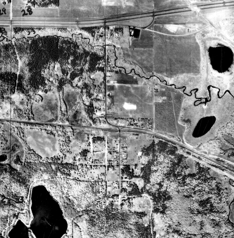 Aerial view, Wilton Minnesota, 1976