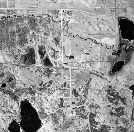 Aerial view, Wilton Minnesota, 1949
