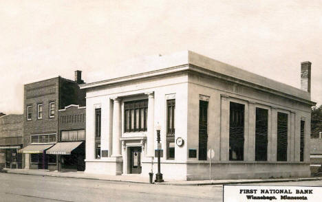First National Bank, Winnebago Minnesota, 1940's