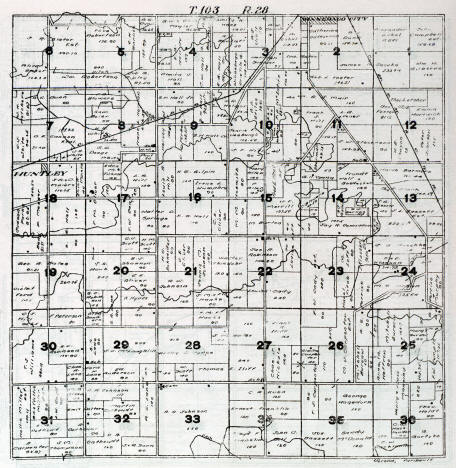 Plat map of Verona Township, Faribault County Minnesota, 1916