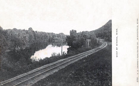 Railroad west of Winona Minnesota, 1905