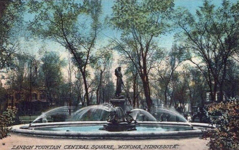 Landon Fountain, Central Square, Winona Minnesota, 1912