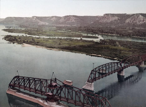 Mississippi River at Winona Minnesota, 1898