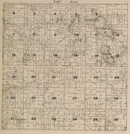 Plat map of Winsted Township, McLeod County, Minnesota, 1916