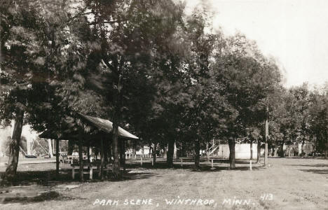 Park scene, Winthrop Minnesota, 1946