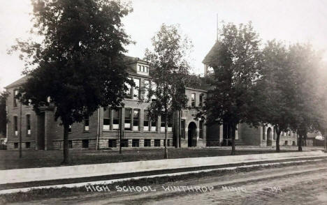 High School, Winthrop Minnesota, 1920's