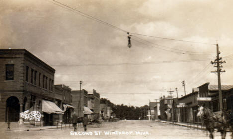 Second Street, Winthrop Minnesota, 1907