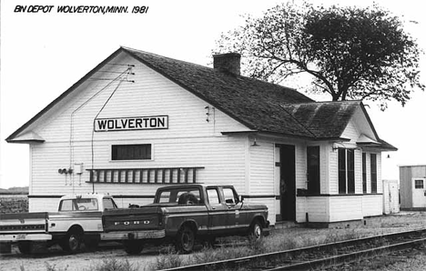 Burlington Northern Depot, Wolverton Minnesota, 1981