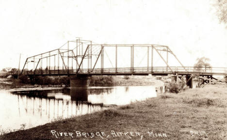 Mississippi River Bridge, Aitkin Minnesota, 1920's