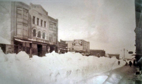 Street scene after record snow storm, Aitkin Minnesota, February 23rd, 1922 