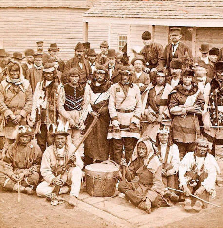 Group of Chippewa at Alexandria, Minnesota. 1877