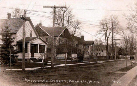 Residence street, Braham Minnesota, 1921
