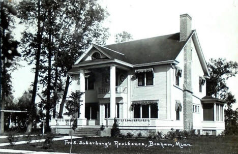 Fred Soderberg's Residence, Braham Minnesota, 1920's