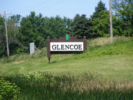 Welcome sign, Glencoe Minnesota, 2011