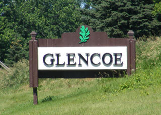 Welcome sign, Glencoe Minnesota