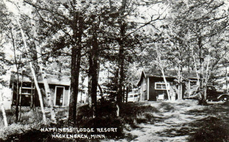 Happiness Lodge Resort on Ten Mile Lake, Hackensack Minnesota, 1951