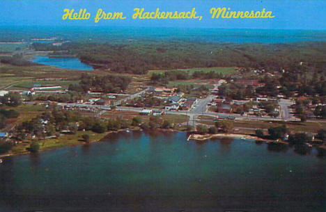 Aerial view, Hackensack Minnesota, 1960's