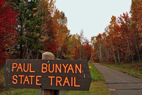 Fall colors on the Paul Bunyan State Trail near Hackensack Minnesota, 2016