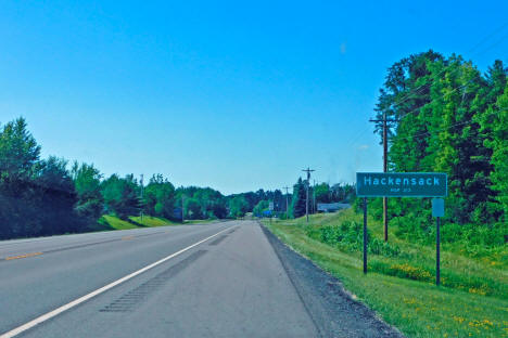 Population sign, Hackensack Minnesota, 2020