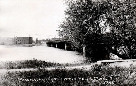 Mississippi River Bridge at Little Falls Minnesota, 1920's