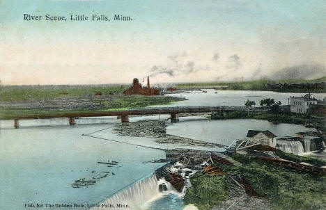 River scene, Little Falls Minnesota, 1910's