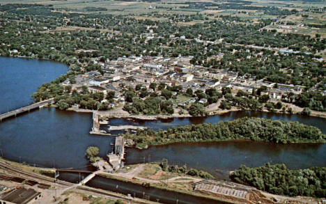 Aerial view, Little Falls Minnesota, 1970's