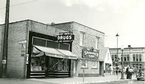 Hub Cafe in Little Falls Minnesota, 1950's