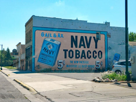 Navy Tobacco mural, Little Falls Minnesota, 2020