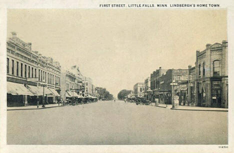 First Street, Little Falls Minnesota, 1918