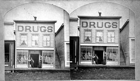 Close's Drug Store, Little Falls Minnesota, 1884