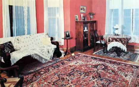 Living room of the Charles Lindbergh House, Little Falls Minnesota, 1950's