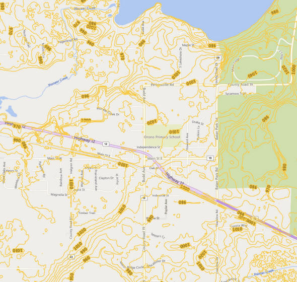 Topographic map of the Maple Plain Minnesota area