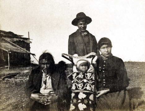 Ojibwa family near Nett Lake on the Bois Forte Reservation in Minnesota, 1905