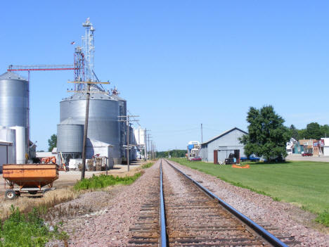 Railroad tracks and elevators, Plato Minnesota, 2011