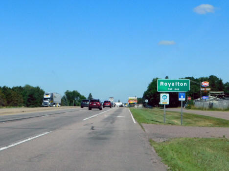 Entering Royalton on US Highway 10, 2020