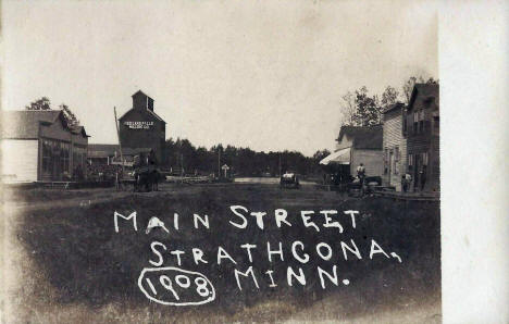 Main Street, Strathcona Minnesota, 1908