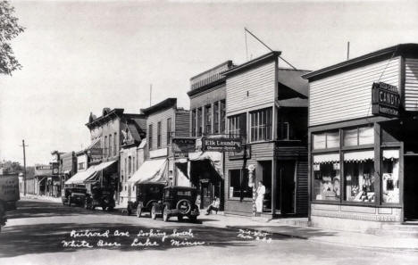 Railroad Avenue looking south, White Bear Lake Minnesota, 1920's