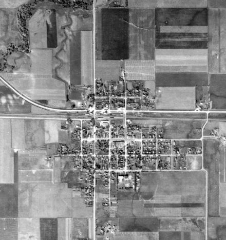 Aerial photo, Walnut Grove Minnesota, 1938